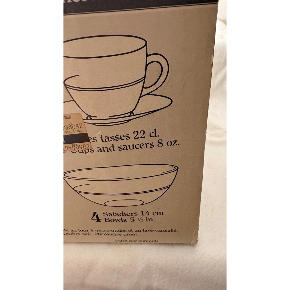 Duralex Lys 20 Piece Clear Tempered Glass Dinnerware Set Saint-Gobain France